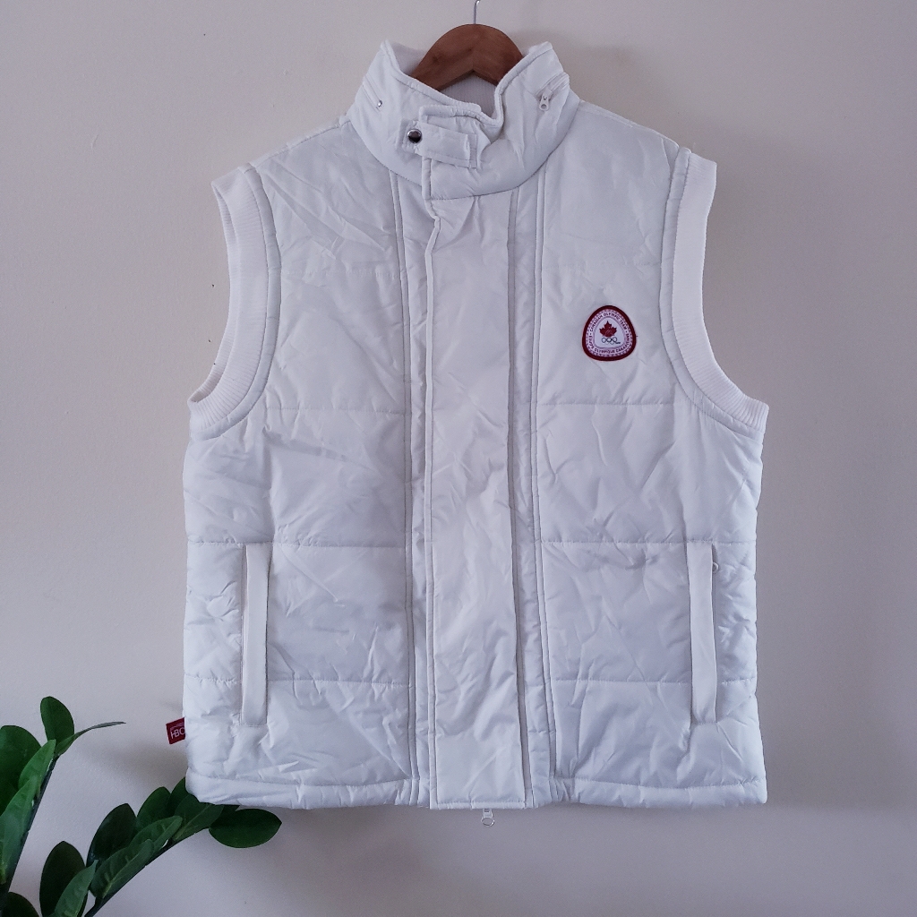 Vintage Olympic Team Hbc 2006 Hooded Puffer Vest Jacket - M (Mint Condition)